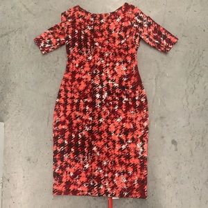Yoana Baraschi orange black print beautiful dress